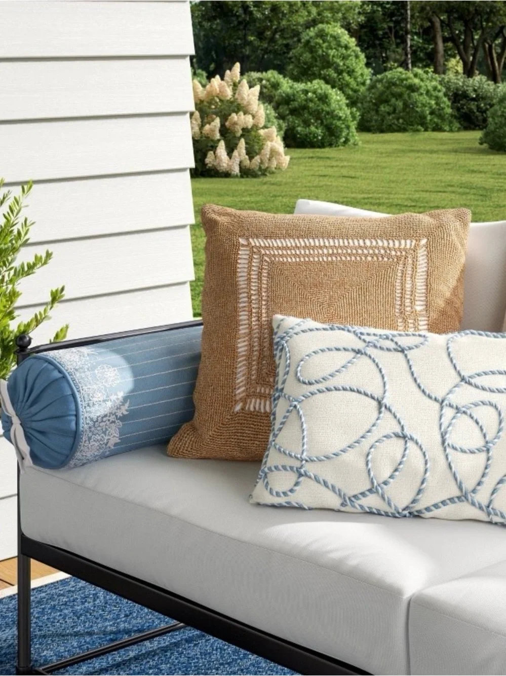 NWT! Blue Bolster 20